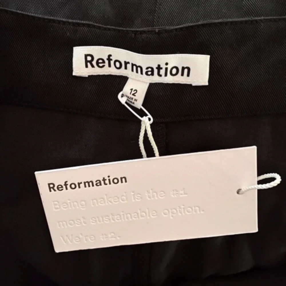 NEW Reformation Cairo Mid Rise Maxi Skirt Black 12